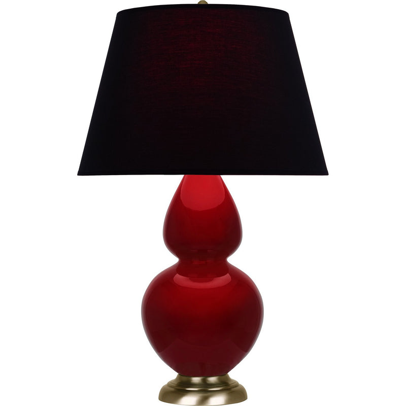 Robert Abbey SA20K One Light Table Lamp, Sangria Glazed Ceramic w/Antique Natural Brass