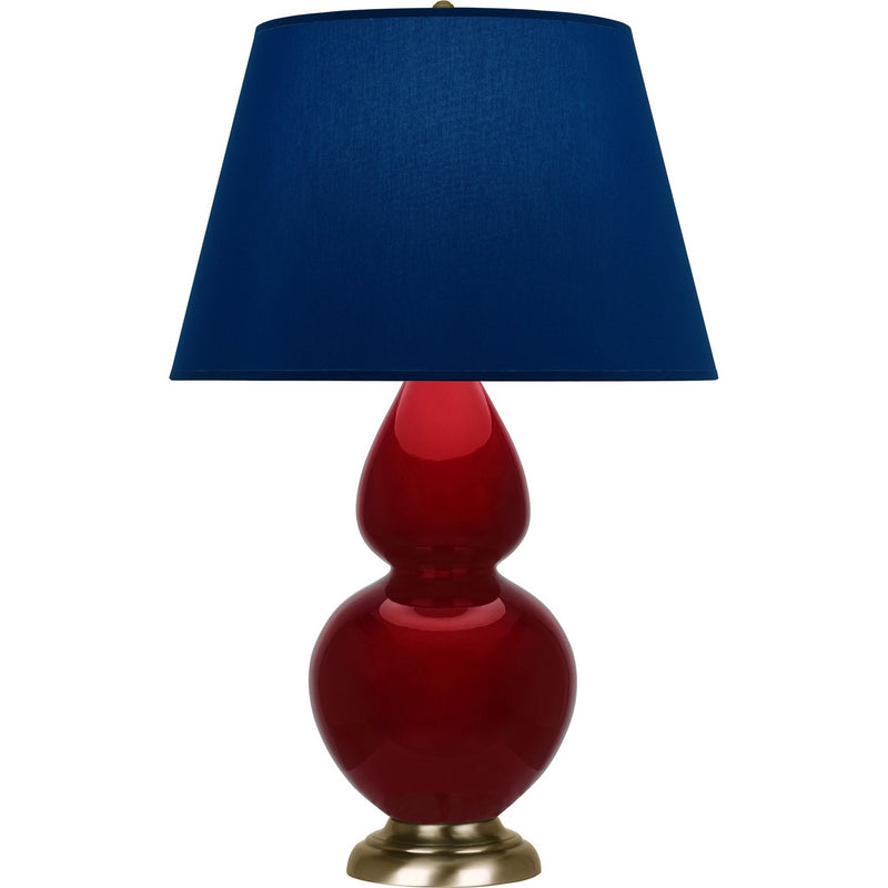 Robert Abbey SA20N One Light Table Lamp, Sangria Glazed Ceramic w/Antique Natural Brass
