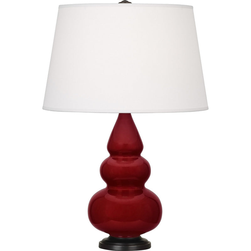 Robert Abbey SA31X One Light Accent Lamp, Sangria Glazed Ceramic w/Deep Patina Bronze
