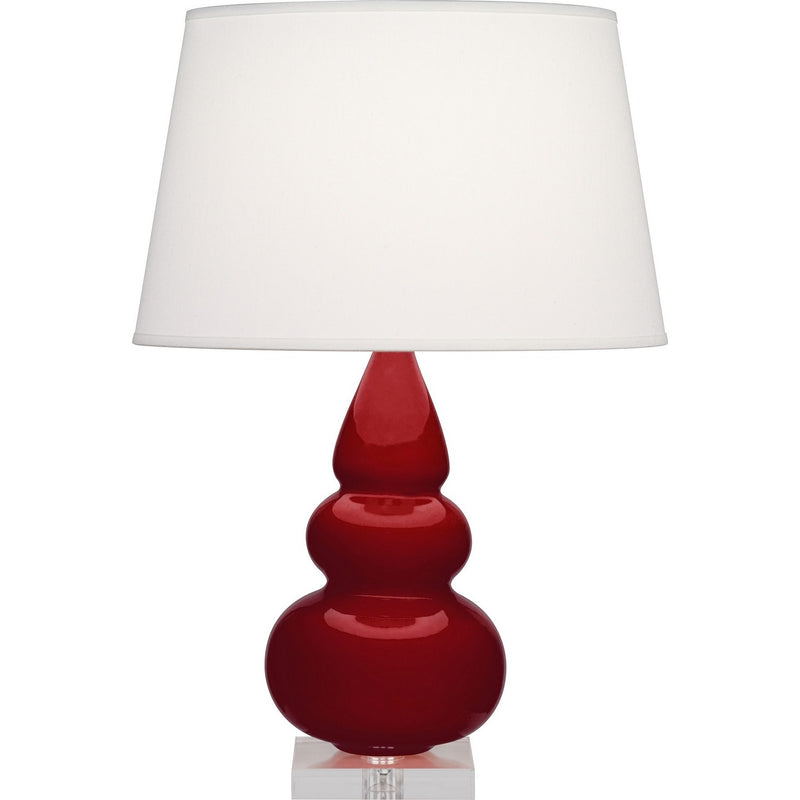 Robert Abbey SA33X One Light Accent Lamp, Sangria Glazed Ceramic w/Lucite