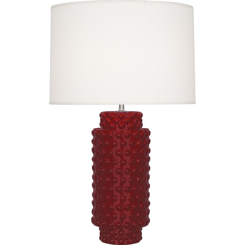 Robert Abbey SA800 One Light Table Lamp, Sangria Glazed Textured Ceramic