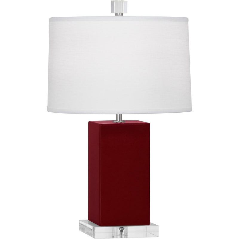 Robert Abbey SA990 One Light Accent Lamp, Sangria Glazed Ceramic