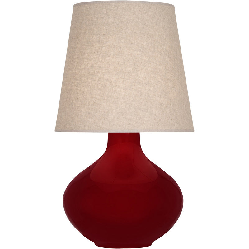 Robert Abbey SA991 One Light Table Lamp, Sangria Glazed Ceramic
