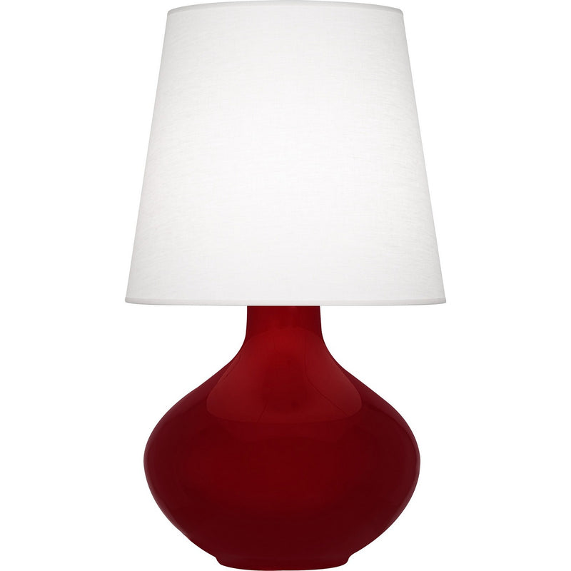 Robert Abbey SA993 One Light Table Lamp, Sangria Glazed Ceramic