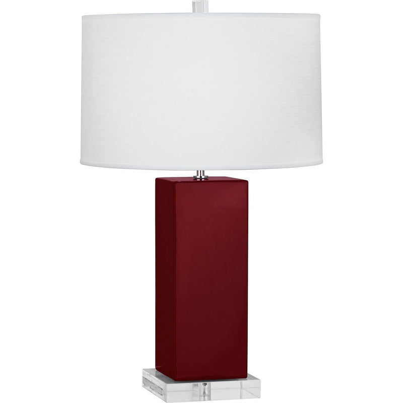 Robert Abbey SA995 One Light Table Lamp, Sangria Glazed Ceramic