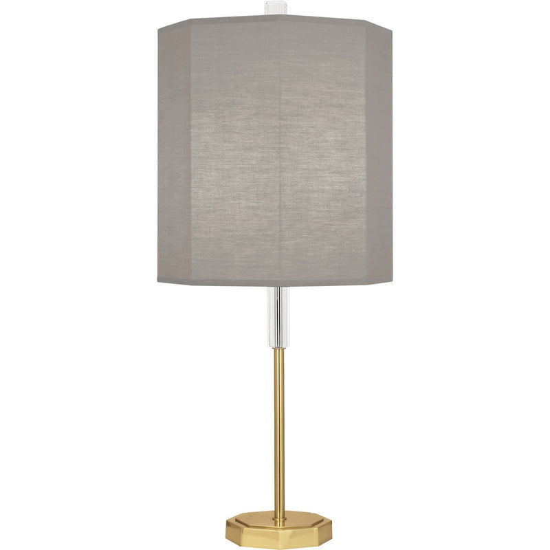 Robert Abbey SG04 One Light Table Lamp, Modern Brass w/ Clear Crystal