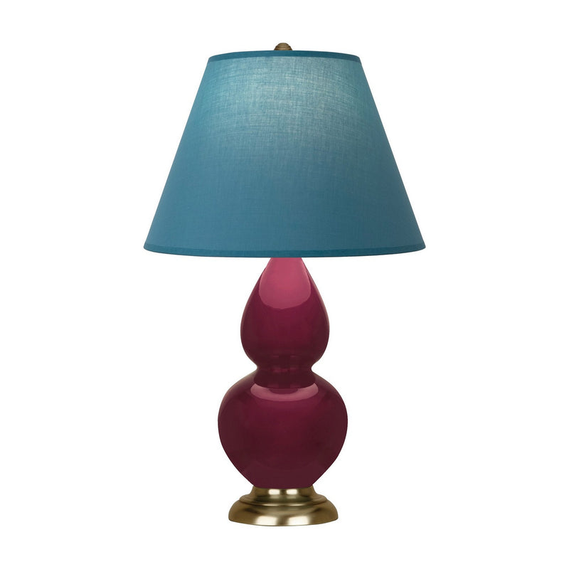 Robert Abbey SM10B One Light Accent Lamp, Sugar Plum Glazed Ceramic w/Antique Natural Brass