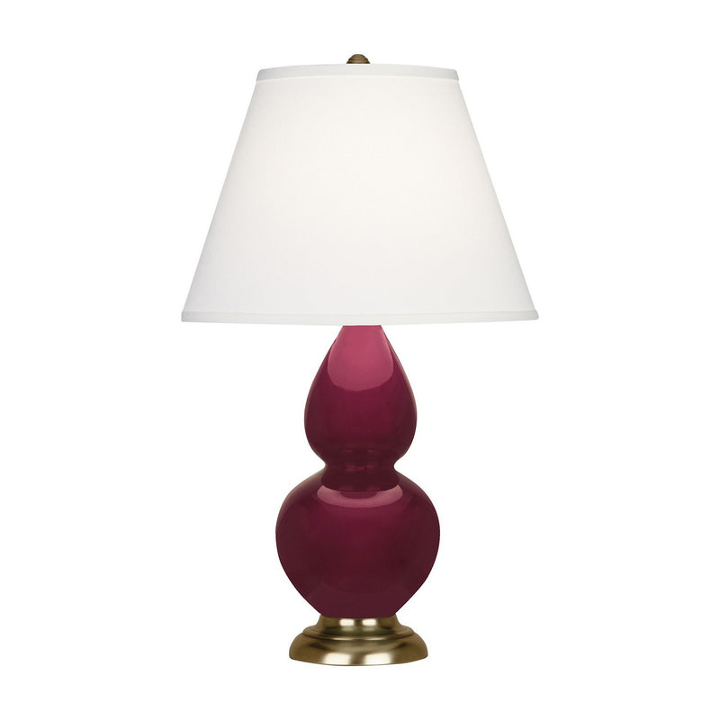 Robert Abbey SM10X One Light Accent Lamp, Sugar Plum Glazed Ceramic w/Antique Natural Brass