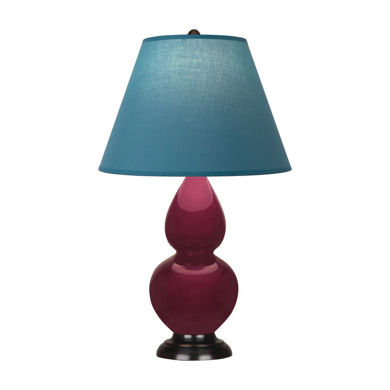 Robert Abbey SM11B One Light Accent Lamp, Sugar Plum Glazed Ceramic w/Deep Patina Bronze