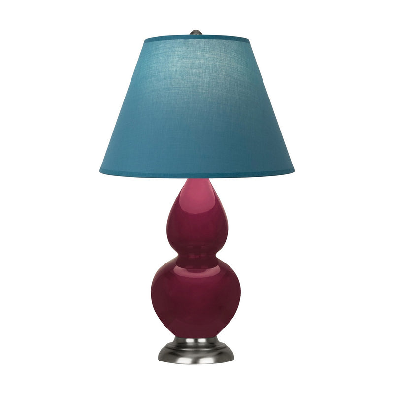 Robert Abbey SM12B One Light Accent Lamp, Sugar Plum Glazed Ceramic w/Antique Silver