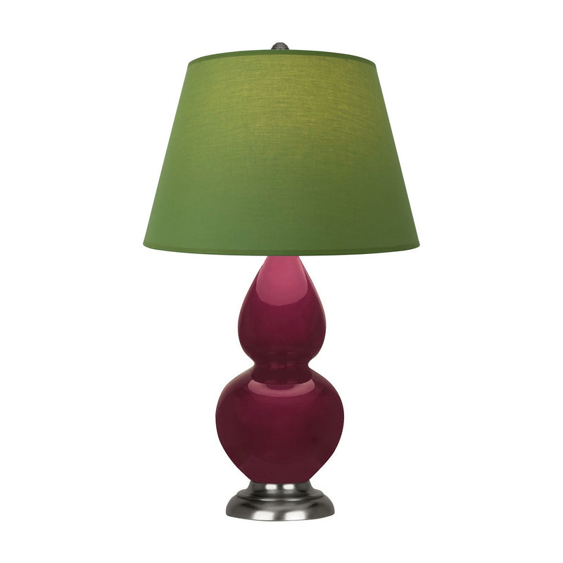 Robert Abbey SM12G One Light Accent Lamp, Sugar Plum Glazed Ceramic w/Antique Silver