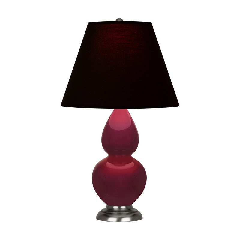 Robert Abbey SM12K One Light Accent Lamp, Sugar Plum Glazed Ceramic w/Antique Silver