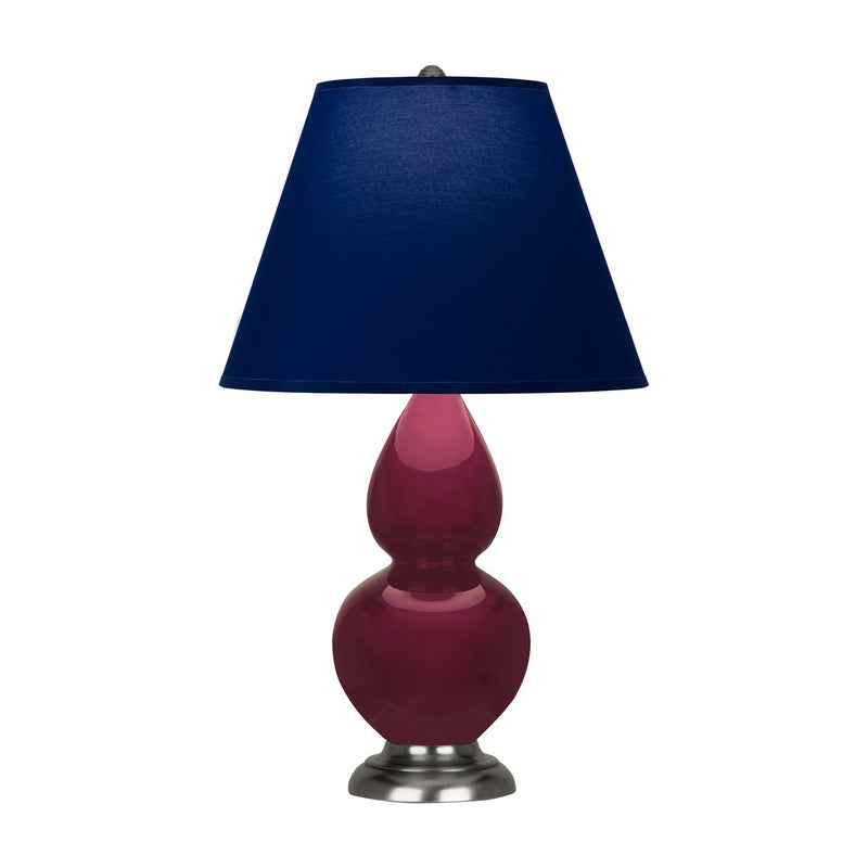 Robert Abbey SM12N One Light Accent Lamp, Sugar Plum Glazed Ceramic w/Antique Silver