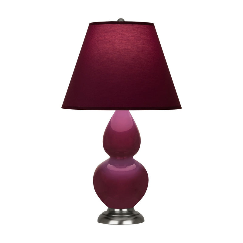 Robert Abbey SM12P One Light Accent Lamp, Sugar Plum Glazed Ceramic w/Antique Silver