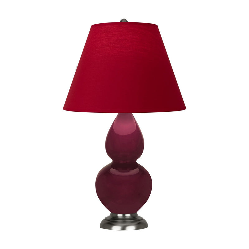 Robert Abbey SM12R One Light Accent Lamp, Sugar Plum Glazed Ceramic w/Antique Silver