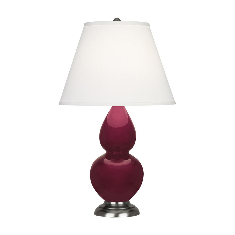 Robert Abbey SM12X One Light Accent Lamp, Sugar Plum Glazed Ceramic w/Antique Silver
