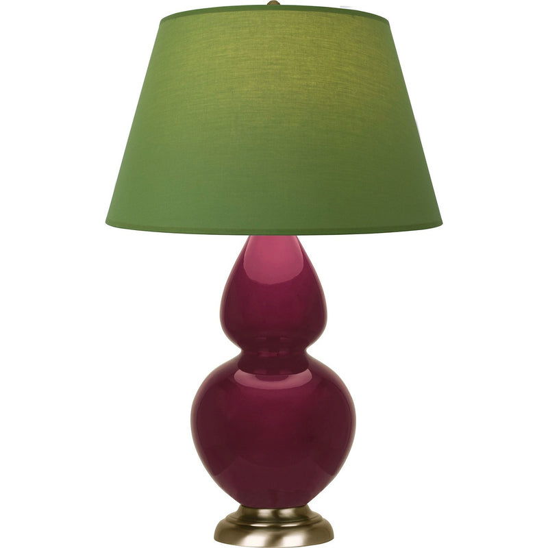 Robert Abbey SM20G One Light Table Lamp, Sugar Plum Glazed Ceramic w/Antique Natural Brass