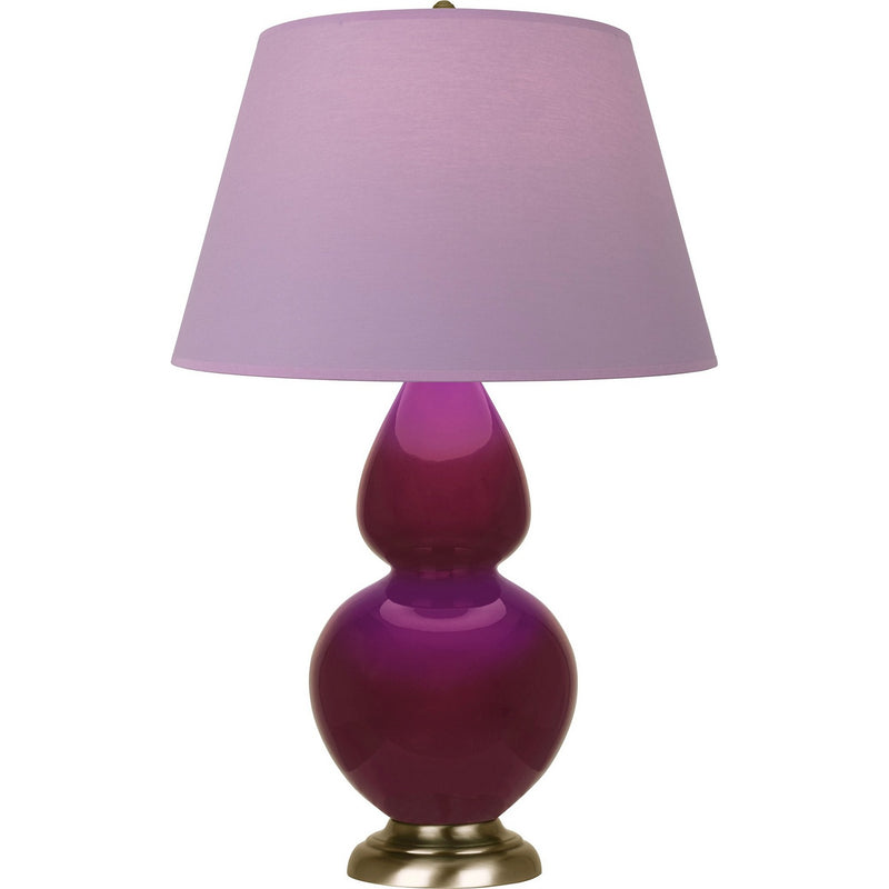 Robert Abbey SM20L One Light Table Lamp, Sugar Plum Glazed Ceramic w/Antique Natural Brass