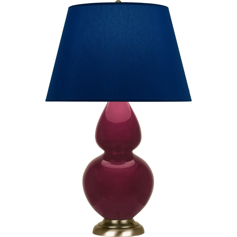 Robert Abbey SM20N One Light Table Lamp, Sugar Plum Glazed Ceramic w/Antique Natural Brass