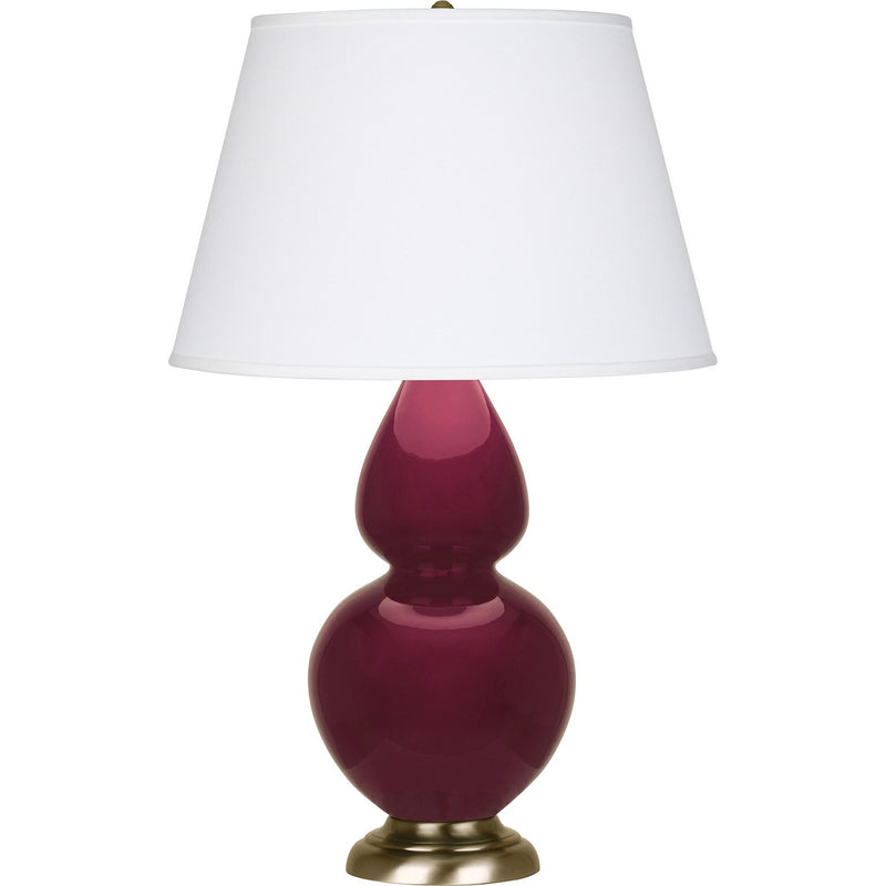 Robert Abbey SM20X One Light Table Lamp, Sugar Plum Glazed Ceramic w/Antique Natural Brass