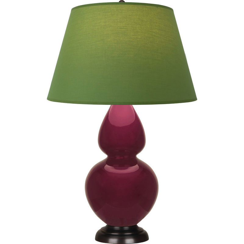 Robert Abbey SM21G One Light Table Lamp, Sugar Plum Glazed Ceramic w/Deep Patina Bronze