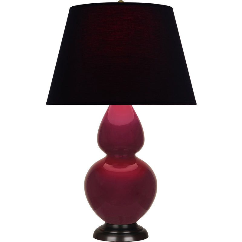 Robert Abbey SM21K One Light Table Lamp, Sugar Plum Glazed Ceramic w/Deep Patina Bronze