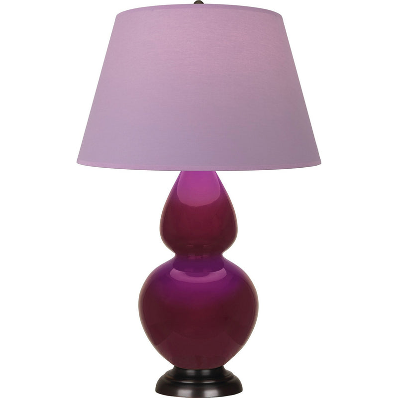 Robert Abbey SM21L One Light Table Lamp, Sugar Plum Glazed Ceramic w/Deep Patina Bronze
