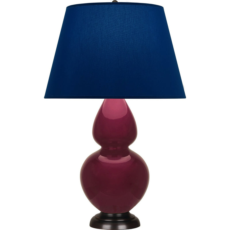 Robert Abbey SM21N One Light Table Lamp, Sugar Plum Glazed Ceramic w/Deep Patina Bronze