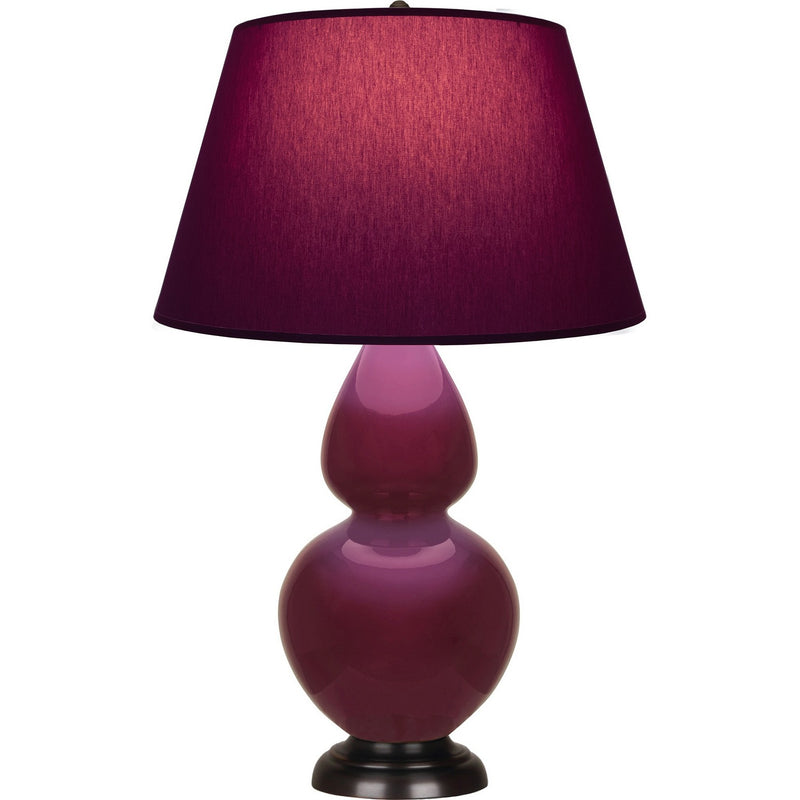 Robert Abbey SM21P One Light Table Lamp, Sugar Plum Glazed Ceramic w/Deep Patina Bronze