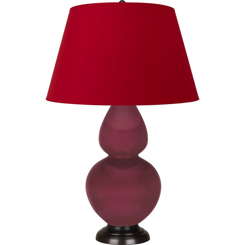 Robert Abbey SM21R One Light Table Lamp, Sugar Plum Glazed Ceramic w/Deep Patina Bronze