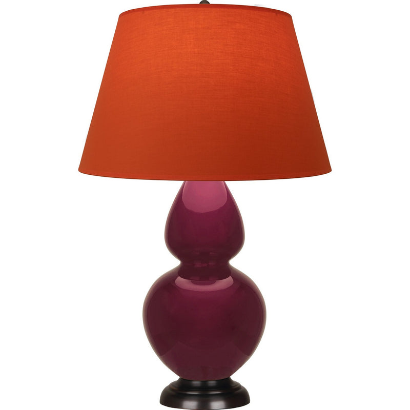Robert Abbey SM21T One Light Table Lamp, Sugar Plum Glazed Ceramic w/Deep Patina Bronze