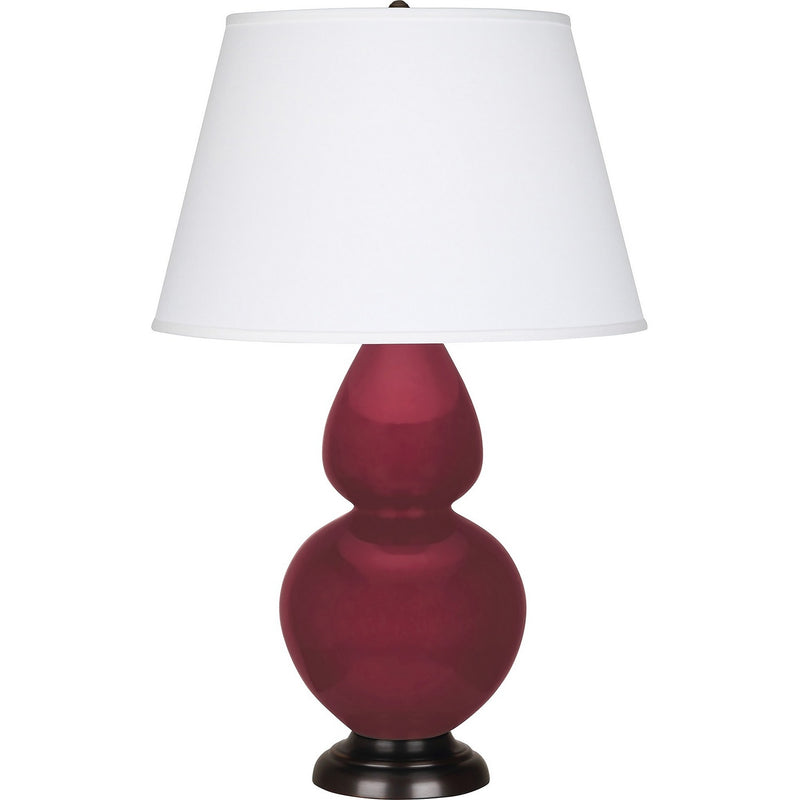 Robert Abbey SM21X One Light Table Lamp, Sugar Plum Glazed Ceramic w/Deep Patina Bronze