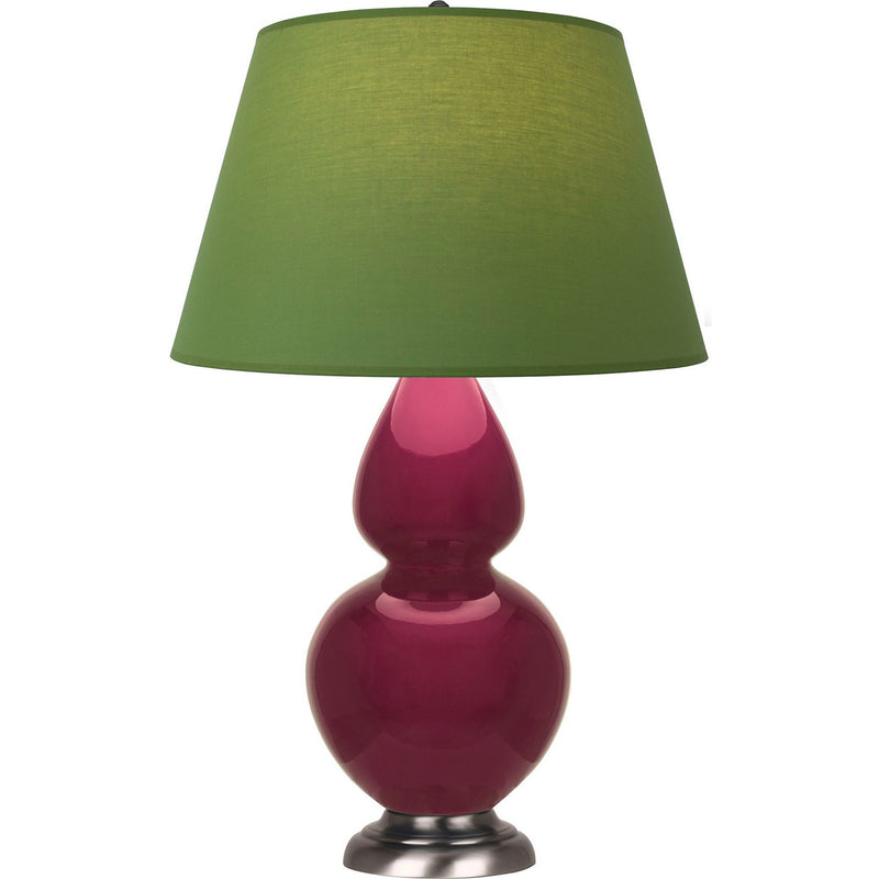 Robert Abbey SM22G One Light Table Lamp, Sugar Plum Glazed Ceramic w/Antique Silver