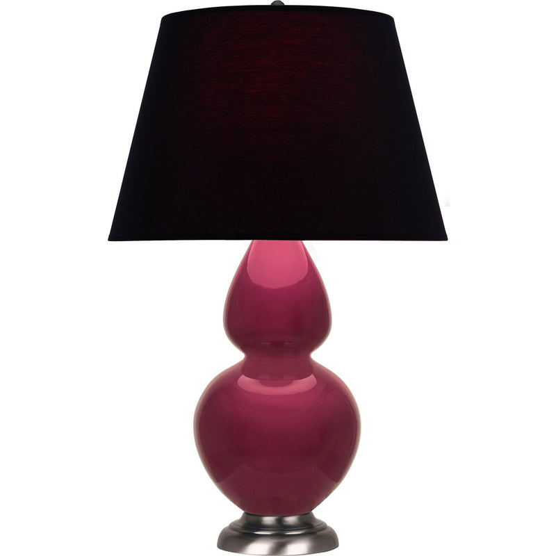 Robert Abbey SM22K One Light Table Lamp, Sugar Plum Glazed Ceramic w/Antique Silver