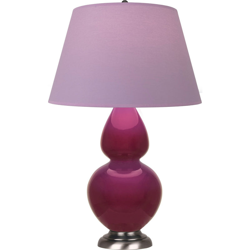 Robert Abbey SM22L One Light Table Lamp, Sugar Plum Glazed Ceramic w/Antique Silver