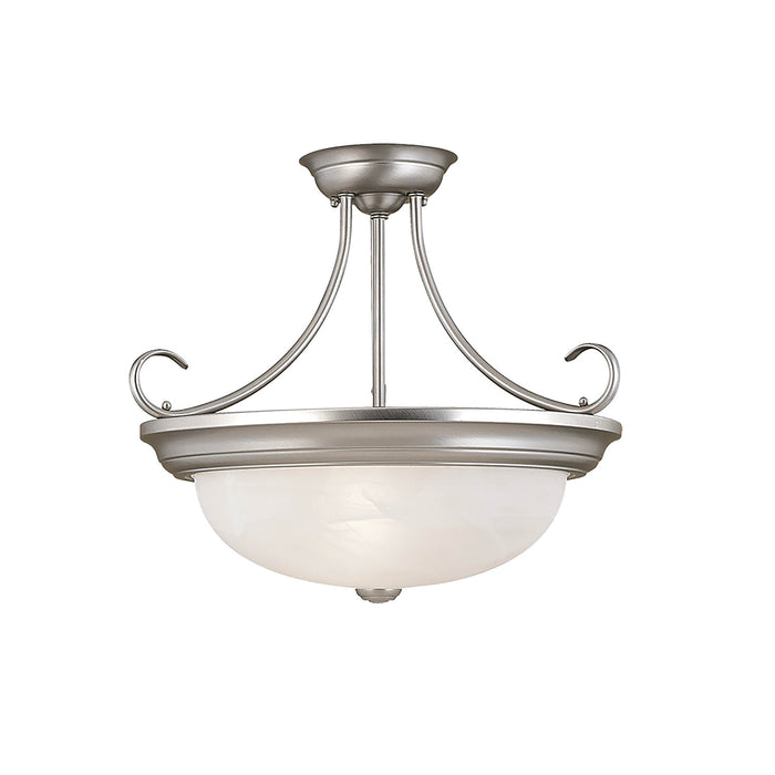 Millennium 5035-SN Three Light Flushmount, Satin Nickel
