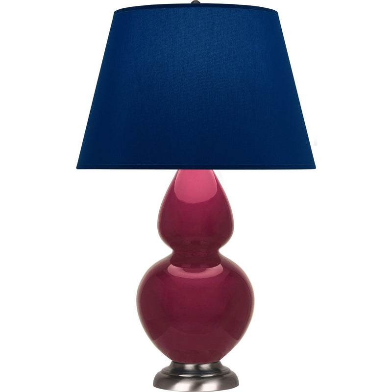 Robert Abbey SM22N One Light Table Lamp, Sugar Plum Glazed Ceramic w/Antique Silver