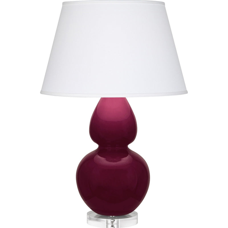 Robert Abbey SM23X One Light Table Lamp, Sugar Plum Glazed Ceramic w/Lucite