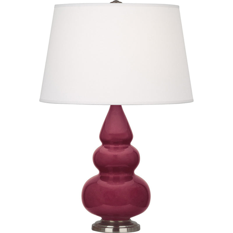 Robert Abbey SM32X One Light Accent Lamp, Sugar Plum Glazed Ceramic w/Antique Silver
