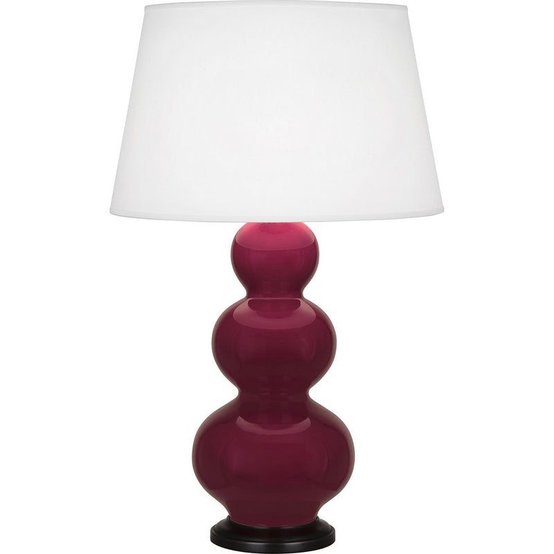 Robert Abbey SM41X One Light Table Lamp, Sugar Plum Glazed Ceramic w/Deep Patina Bronze