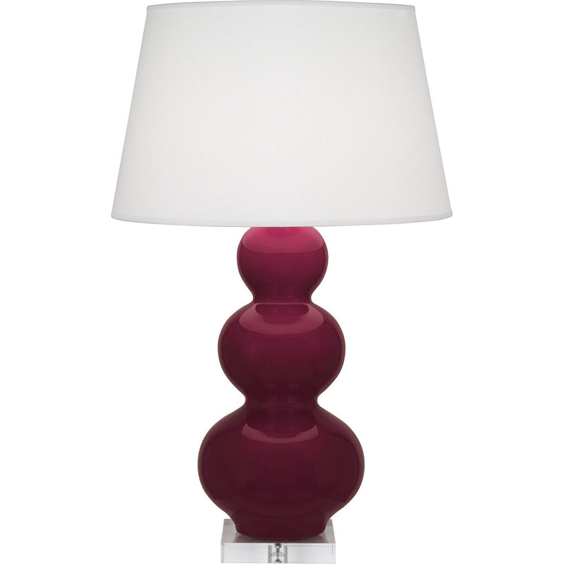 Robert Abbey SM43X One Light Table Lamp, Sugar Plum Glazed Ceramic w/Lucite