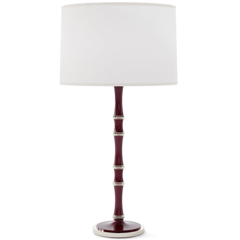 Robert Abbey SM72 One Light Table Lamp, Sugar Plum w/Polished Nickel