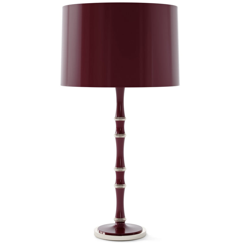 Robert Abbey SM72X One Light Table Lamp, Sugar Plum w/Polished Nickel