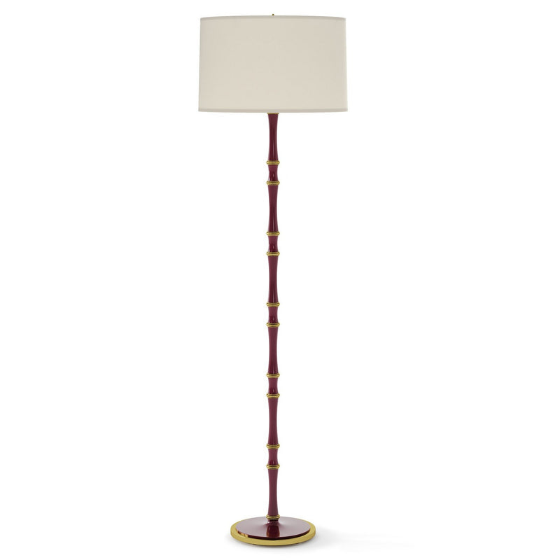 Robert Abbey SM73 One Light Floor Lamp, Sugar Plum w/Modern Brass