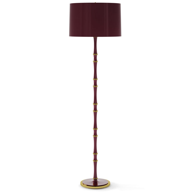 Robert Abbey SM73X One Light Floor Lamp, Sugar Plum w/Modern Brass