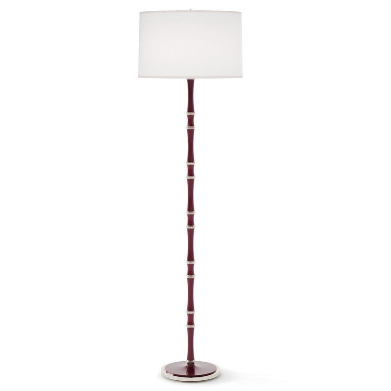Robert Abbey SM74 One Light Floor Lamp, Sugar Plum w/Polished Nickel