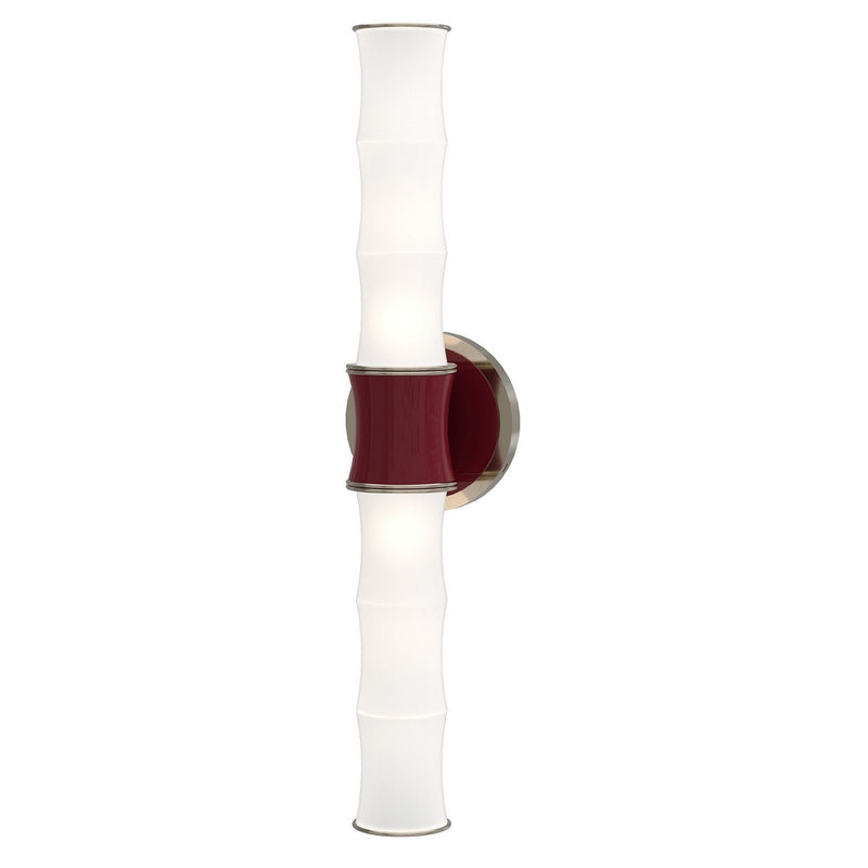 Robert Abbey SM84 Two Light Wall Sconce, Sugar Plum w/Polished Nickel