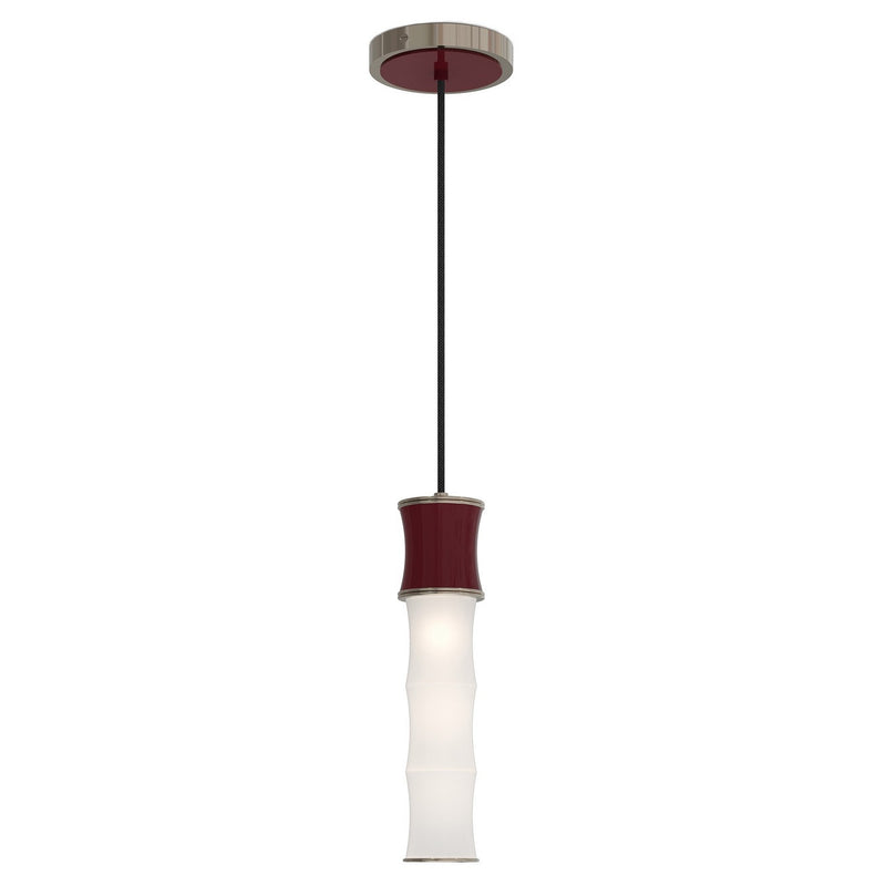 Robert Abbey SM86 One Light Pendant, Sugar Plum w/Polished Nickel