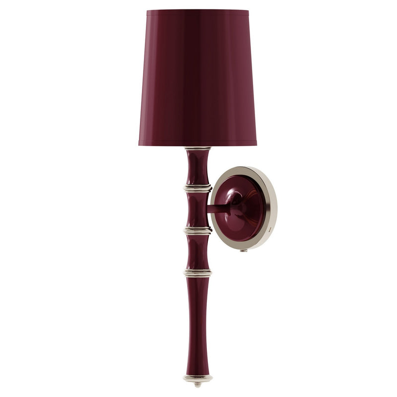 Robert Abbey SM88X One Light Wall Sconce, Sugar Plum w/Polished Nickel