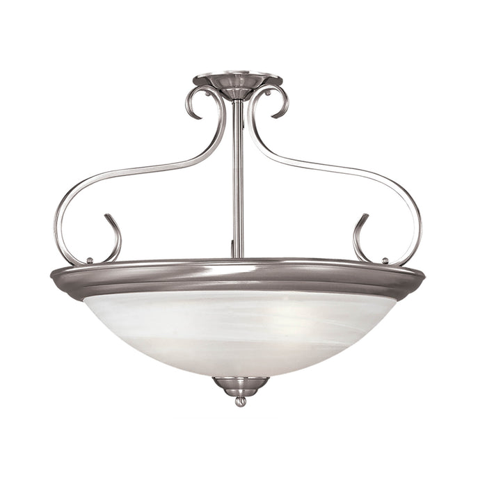 Millennium 9033-SN Three Light Semi-Flush Mount, Satin Nickel